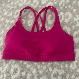 Sonic pink lulu sports bra